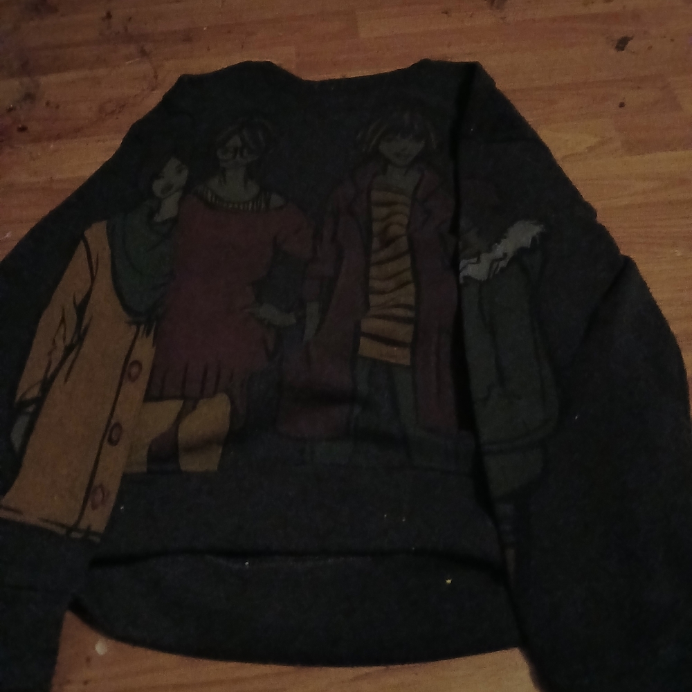 Love Men's Crewneck Sweater - Black and Multicolor